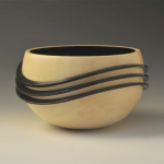 John Beaver Holly Ebony wave bowl